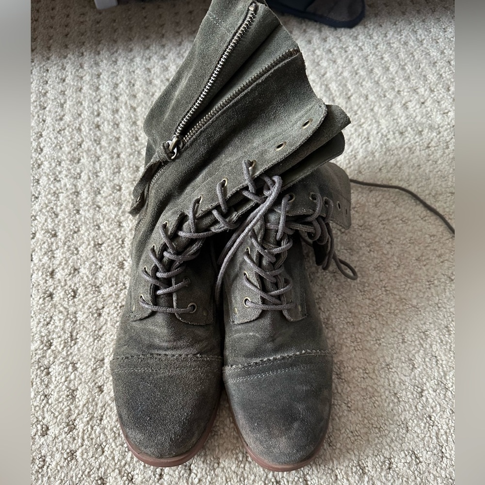 Aldo Green Combat Boots